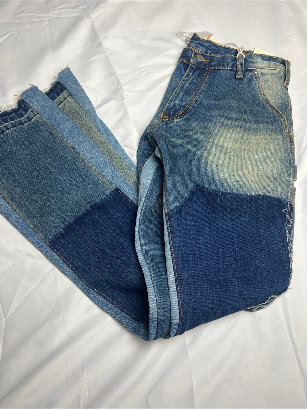 MNML Two-Tone Blue Carpenter Denim Pants